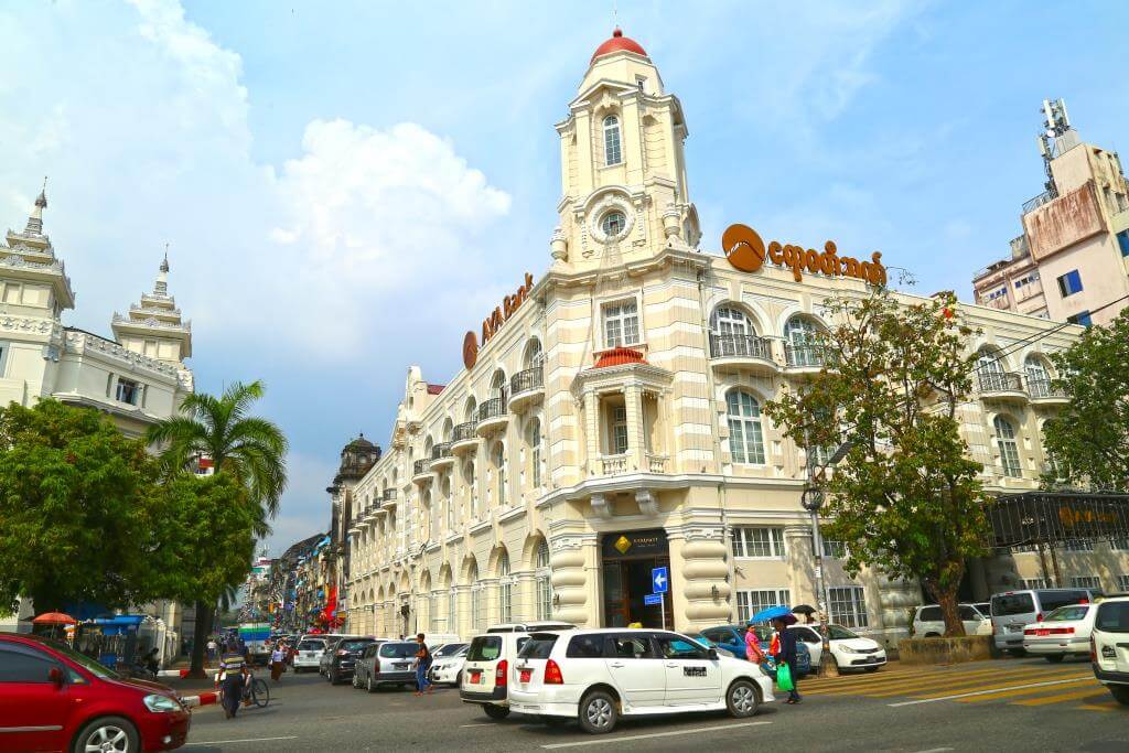 architecture coloniale Yangon