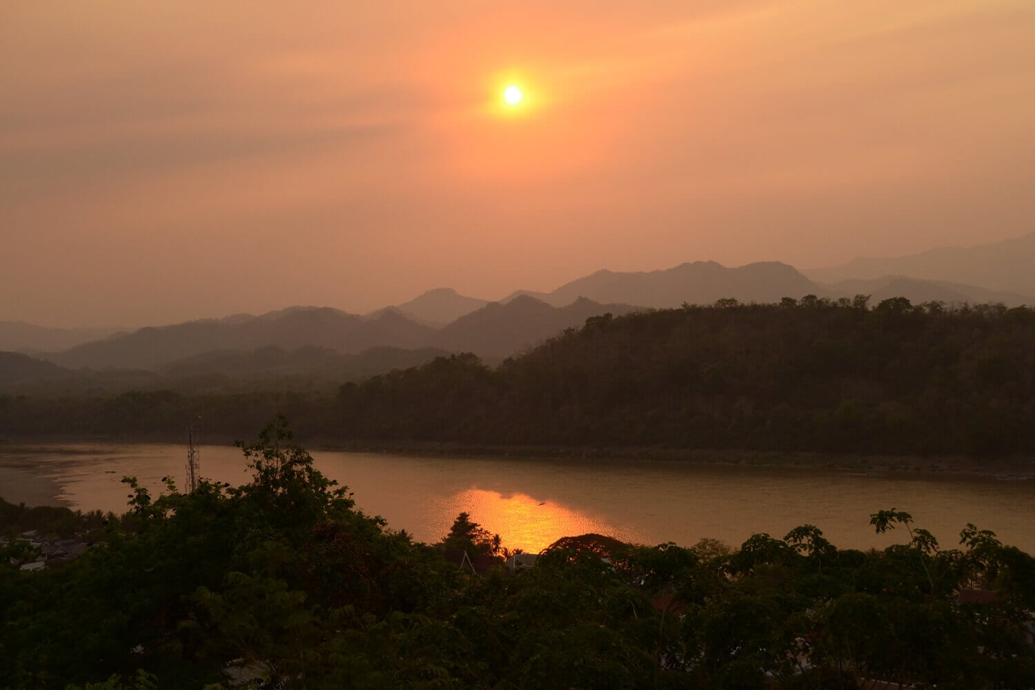 mekong coucher soleil