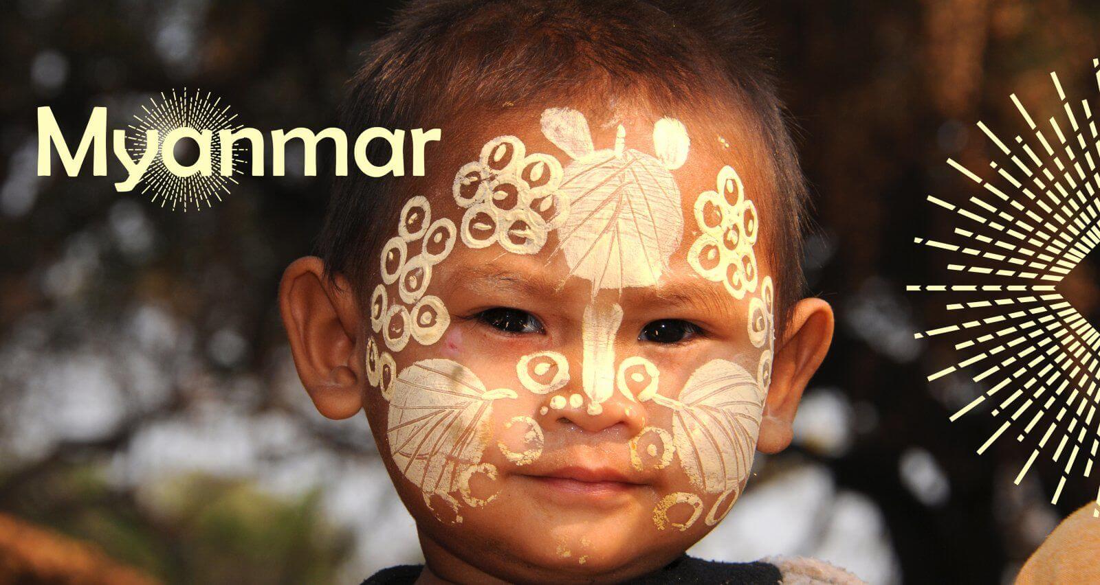 Enfant birman endué de thanaka Thanaka, une crème miracle birmane amica travel